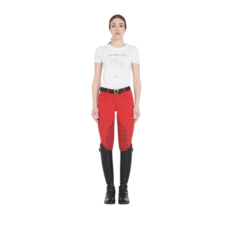 Pantalón de mujer con grip en las rodillas de tejido técnico Xeni Equestro Pantalón de mujer con grip en las rodillas de tejido técnico Xeni Equestro