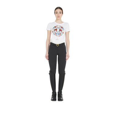 Pantalón de mujer con grip en las rodillas en tejido técnico Clio Equestro Pantalón de mujer con grip en las rodillas en tejido técnico Clio Equestro