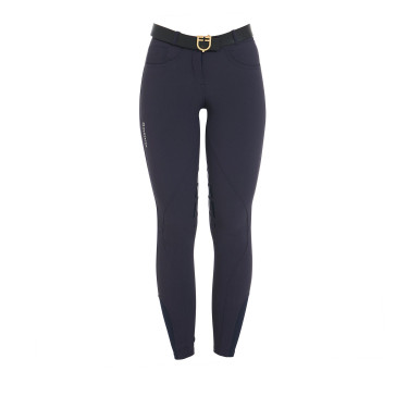 Pantalón de mujer con grip en las rodillas en tejido técnico Clio Equestro Pantalón de mujer con grip en las rodillas en tejido técnico Clio Equestro