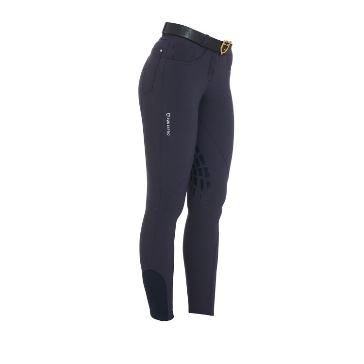 Pantalón de mujer con grip en las rodillas en tejido técnico Clio Equestro Pantalón de mujer con grip en las rodillas en tejido técnico Clio Equestro