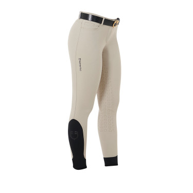 Pantalón de mujer con grip integral Aria en tejido técnico Equestro Oxford tostado Rosa