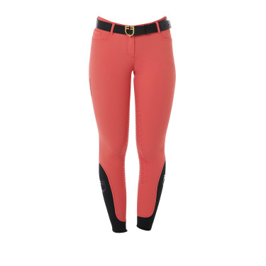 Pantalón de mujer con grip integral Aria en tejido técnico Equestro Rojo amapola