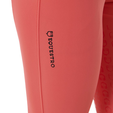 Pantalón de mujer con grip integral Aria en tejido técnico Equestro Rojo amapola