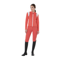 Pantalón de mujer con grip integral Aria en tejido técnico Equestro Rojo amapola