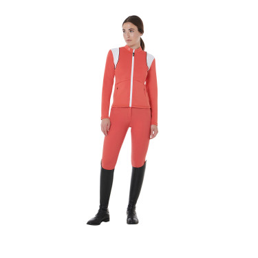 Pantalón de mujer con grip integral Aria en tejido técnico Equestro Rojo amapola