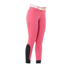 Pantalón de mujer con grip integral Aria en tejido técnico Equestro Madreselva Rosa