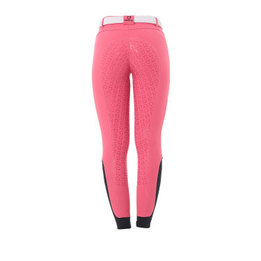Pantalón de mujer con grip integral Aria en tejido técnico Equestro Madreselva Rosa