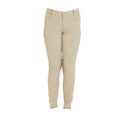 Pantalón infantil de tejido técnico Equestro Incienso Beige