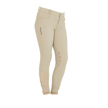 Pantalón infantil de tejido técnico Equestro Incienso Beige