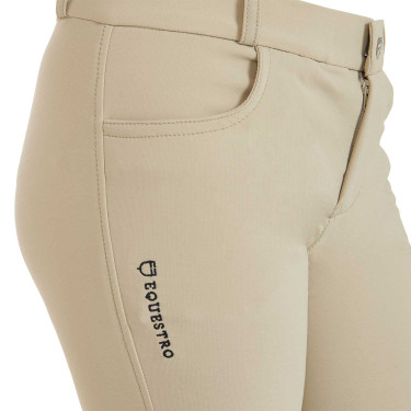 Pantalón infantil de tejido técnico Equestro Incienso Beige