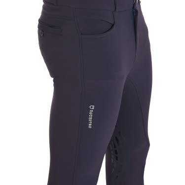 Pantalón con grip en las rodillas para hombre de tejido técnico Equestro Pantalón con grip en las rodillas para hombre de tejido técnico Equestro
