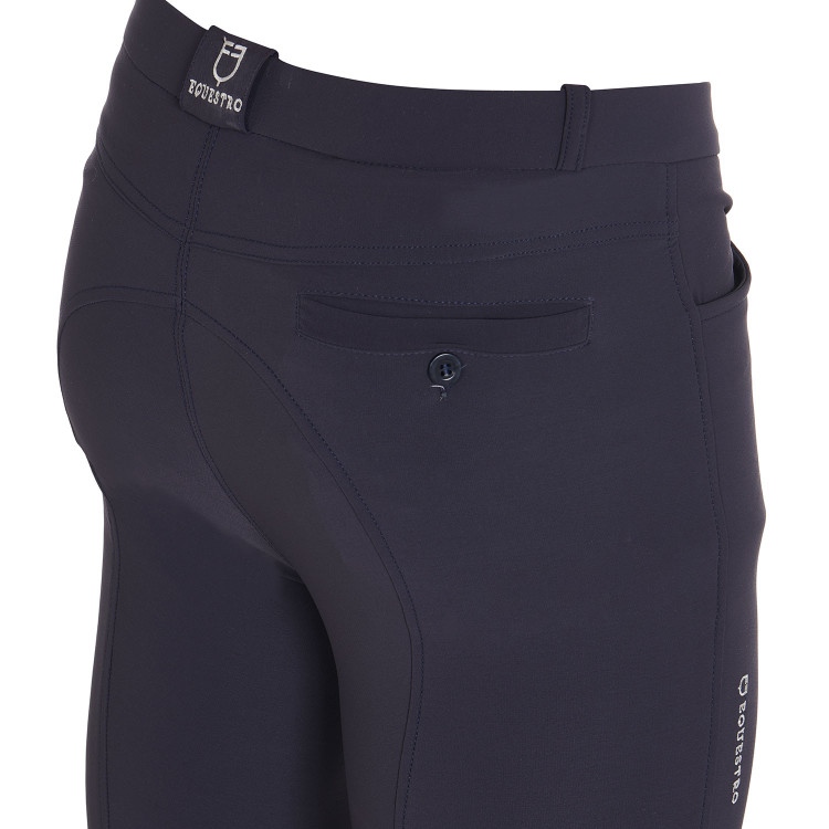 Pantalón con grip en las rodillas para hombre de tejido técnico Equestro Pantalón con grip en las rodillas para hombre de tejido técnico Equestro