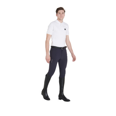 Pantalón con grip en las rodillas para hombre de tejido técnico Equestro Pantalón con grip en las rodillas para hombre de tejido técnico Equestro