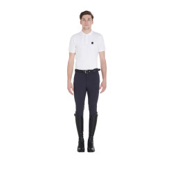 Pantalón con grip en las rodillas para hombre de tejido técnico Equestro Pantalón con grip en las rodillas para hombre de tejido técnico Equestro