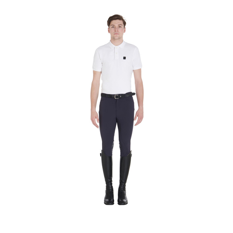 Pantalón con grip en las rodillas para hombre de tejido técnico Equestro Pantalón con grip en las rodillas para hombre de tejido técnico Equestro