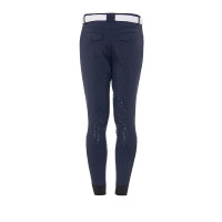 Pantalón con grip completo para hombre en tejido técnico Equestro Americana marina Azul marino
