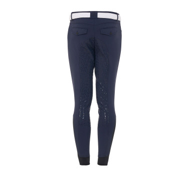 Pantalón con grip completo para hombre en tejido técnico Equestro Americana marina Azul marino