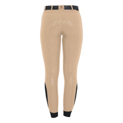 Pantalón ajustado de mujer con grip completo Aria Equestro Incienso Beige