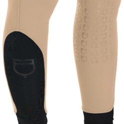 Pantalón ajustado de mujer con grip completo Aria Equestro Incienso Beige