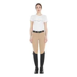 Pantalón ajustado de mujer con grip completo Aria Equestro Incienso Beige