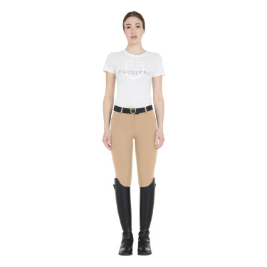 Pantalón ajustado de mujer con grip completo Aria Equestro Incienso Beige