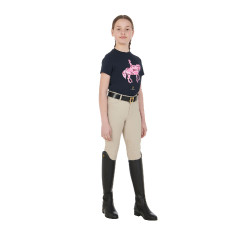 Pantalón ajustado infantil Amani Equestro Espuma de marea Beige