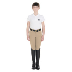 Pantalón ajustado infantil Amani Equestro Incienso Beige