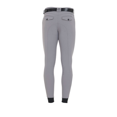Pantalón ajustado con grip para hombre con logo Caspar Equestro Gris escarchado