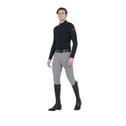 Pantalón ajustado con grip para hombre con logo Caspar Equestro Gris escarchado