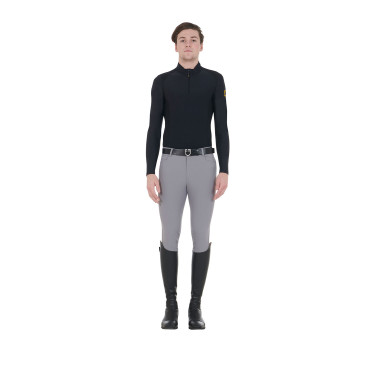 Pantalón ajustado con grip para hombre con logo Caspar Equestro Gris escarchado