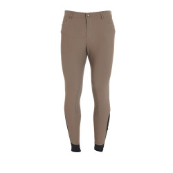 Pantalón ajustado con grip para hombre con logo Caspar Equestro Nuez Marrón