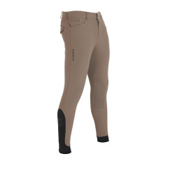 Pantalón ajustado con grip para hombre con logo Caspar Equestro Nuez Marrón