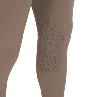 Pantalón ajustado con grip para hombre con logo Caspar Equestro Nuez Marrón