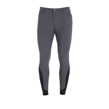 Pantalón ajustado con grip para hombre con logo Caspar Equestro Asfalto Gris