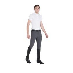 Pantalón ajustado con grip para hombre con logo Caspar Equestro Asfalto Gris