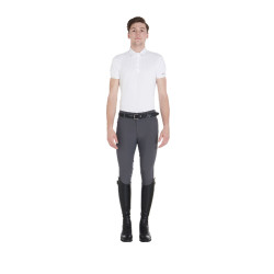 Pantalón ajustado con grip para hombre con logo Caspar Equestro Asfalto Gris