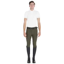 Pantalón ajustado con grip para hombre con logo Caspar Equestro Verde militar Azul