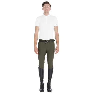 Pantalón ajustado con grip para hombre con logo Caspar Equestro Verde militar Azul