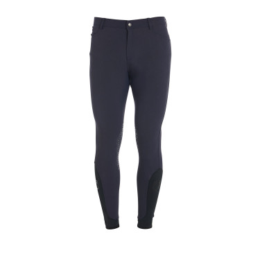 Pantalón ajustado con grip para hombre con logo Caspar Equestro Marino Azul marino