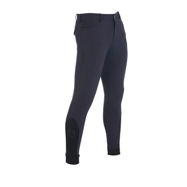 Pantalón ajustado con grip para hombre con logo Caspar Equestro Marino Azul marino
