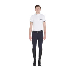 Pantalón ajustado con grip para hombre con logo Caspar Equestro Marino Azul marino