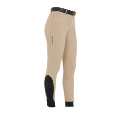 Pantalón ajustado con grip para mujer con logo Zenda Equestro Incienso Beige