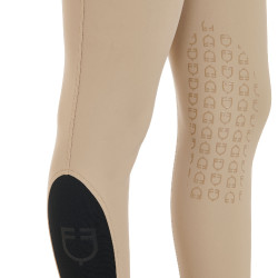 Pantalón ajustado con grip para mujer con logo Zenda Equestro Incienso Beige