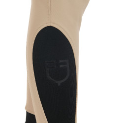 Pantalón ajustado con grip para mujer con logo Zenda Equestro Incienso Beige
