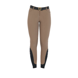 Pantalón ajustado con grip para mujer con logo Zenda Equestro Nuez Marr&amp;amp;amp;oacute;n