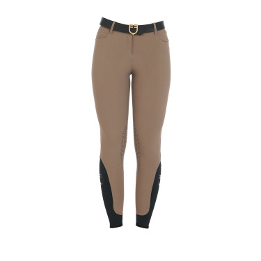 Pantalón ajustado con grip para mujer con logo Zenda Equestro Nuez Marr&amp;amp;amp;oacute;n