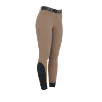Pantalón ajustado con grip para mujer con logo Zenda Equestro Asfalto Gris