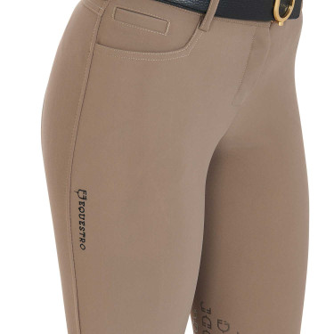 Pantalón ajustado con grip para mujer con logo Zenda Equestro Nuez Marr&amp;amp;amp;oacute;n
