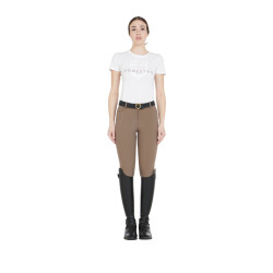 Pantalón ajustado con grip para mujer con logo Zenda Equestro Nuez Marr&amp;amp;amp;oacute;n