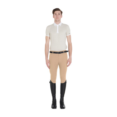 Pantalón ajustado con grip integral para hombre Aria Equestro Incienso Beige Pantalón ajustado con grip integral para hombre Aria Equestro Incienso Beige